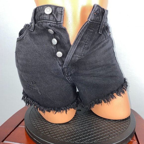 Wild Fable 00 Black Highest Rise Button Fly Shorts - Picture 1 of 8